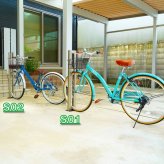 収納家具 ラック サイクルスタンド DIY 床付け 1台 かっこいい LED 自転車スタンド 屋外 ライト スタンド 自転車 サイクル 駐輪場 固定式 固定タイプ 盗難防止 （銀 銀色 シルバー） ギフト お祝い 模様替え 送料無料