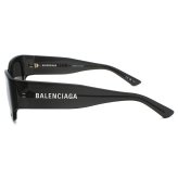バレンシアガ BALENCIAGA サングラス アジアンフィット UVカット アイウェア スクエア BB0331SK-003 メンズ レディース ユニセックス グレー+シルバー 海外正規品