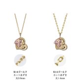 ゴールド ネックレス ハワイアンジュエリー ネックレス 刻印 無料 誕生石入れ可 Wハート 14K K14イエロー＆ピンクゴールド K10 10Kあずきチェーン太0.7mm ギフトラッピング可能 彼女 妻 女性 レディース プレゼント ハロウィン 【品番：CG-GP101YP】