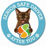 カーサイン 高齢者マーク SENIOR SAFE DRIVER バーミーズ マグネット 強力 直径13cm 肉球 日本製 車 ステッカー