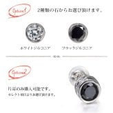 ハワイアンジュエリー ピアス ハワイアン ピアス 色選べるジルコニア ラウンド シルバー925 ロジウムコーティング キャッチ 20G ゲージ BY THE SEA バイザシー メンズ レディース 誕生日 プレゼント ハロウィン 【品番：SE103】