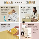 360回転ワゴン 5段 RELS0337 キャスター付きワゴン リビング収納 韓国スタイル ポップ 角型 プラスチック キッチンワゴン トロリー ワゴンラック幅49.5cm 奥行39.5cm 高さ71cm 新生活