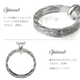 ハワイアンジュエリー ペアネックレス 2個セット スクロール シルバー リングネックレス 刻印無料 誕生石入れ可 シルバー925 チェーン付 長さ選べる BY THE SEA バイザシー プレゼント ハロウィン 【品番：CG-SP34P】