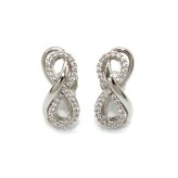 スワロフスキー swarovski ピアス Hyperbola インフィニティ 5687269 ハイパーボラ スタッドピアス アクセサリー レディース シルバー+ホワイト 海外正規品