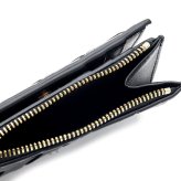 ボッテガヴェネタ BOTTEGA VENETA 二つ折り財布 レディース メンズ イントレチャート 本革 レザー ブラック 黒 ミニ財布 小銭入れ付き ファスナー コインケース 742330 V3UH2 8425
