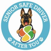 カーサイン 高齢者マーク SENIOR SAFE DRIVER シェパード ステッカー シール 直径13cm 肉球 日本製 車