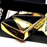 ZIPPO ライター チタン加工 ブラック&ゴールド おしゃれ 金チタンコーティング 彫刻 黒金 かっこいい 高級 メンズ ギフト プレゼント
