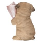 置物 woobia ウービア 犬 鼻ぺちゃ ブーケを持つパグ 一輪挿し 高さ17cm 花器 ぶさかわ リアル 本物そっくり イギリス生まれ 職人手彩色 縁起物 戌年 玄関 インテリア 新築祝い 引っ越し祝い 開店祝い 出産祝い 誕生日 お祝い ギフト プレゼント 犬好き パグ好き