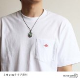 ステンレス 願い石 ペンダントネックレス メタルネックレス タタキ ターコイズ ダブル喜平チェーン 細身 シルバー ネイティブアメリカン ユニーク 模様 不思議 幾何学 ストーン 渦巻 メンズ 男性 金属アレルギー対応