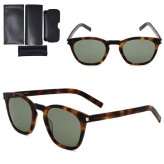 サンローラン サングラス SAINT LAURENT SL 28 SLIM-002 SL28-SLIM-002 ハバナ グリーン サングラス グローバルフィット メンズ レディース ユニセックス