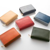 送料無料 お札が折れない コンパクトウォレット 【 Sジーンズ × シュリンクレザー 】 本革 ヌメ革 クローム革 ミニ財布 プレゼント