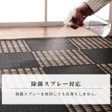 ラグ カーペット 洗える ダイニング 敷詰 丈夫 日本製 国産 除菌スプレー対応 モダン 市松 ござ アウトドア ペット 江戸間3畳（約174×261cm）