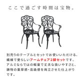 スツール アルミ製アームチェア2脚セット「トルペ」 BKS-C5289-2P チェア 椅子 ファニチャー アルミ 屋外 庭 ベランダ アウトドア 黒 ブ アルミファニチャーシリーズ がリニューアルしました 約幅56 奥行57 高さ90 座高43 新生活