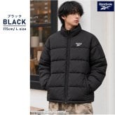 Reebok リーボック 中綿ジャケット メンズ 長袖 アウター スタンドカラー フルジップ  軽量 防寒 あたたかい ロゴ スポーツ ブランド 大きいサイズ ゆったり ユニセックス 大人 カジュアル アウター 春 秋 冬 M L LL 黒 別注 2026fw karlas