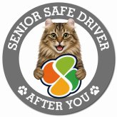 カーサイン 高齢者マーク SENIOR SAFE DRIVER アメリカンカール マグネット 強力 直径13cm 肉球 日本製 車 ステッカー