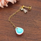 ピアス レディース 金属アレルギー対応 ステンレス 花びら キュービック かわいい 華やか チェーン ロング 揺れる