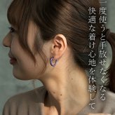 ピアス チタン フープ ハーフ 大きめ 純チタン 幅3mm×直径20mm 全8色 アレルギー対応 医療用 日本製 おすすめ メンズ レディース 片耳 1個 かわいい カラフル