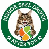 カーサイン 高齢者マーク SENIOR SAFE DRIVER メインクーン ステッカー シール 直径13cm 肉球 日本製 車