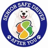 カーサイン 高齢者マーク SENIOR SAFE DRIVER グレートピレニーズ ステッカー シール 直径13cm 肉球 日本製 車