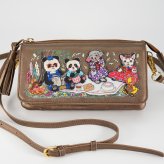 タマオワールド ピクニック お財布ポシェット SHO3673 SHO3674 送料無料 バッグ 財布 ショルダーバッグ グリーン ブロンズ ブロンズ ハナカラクサ
