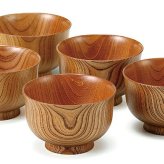 山中塗　欅汁椀　五客揃（クリア） インテリア 漆器 盆 カタログギフト 景品 粗品