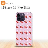 iPhone14 ProMax iPhone14 Pro Max スマホケース 背面ケースソフトケース さくらんぼ チェリー ピンク 2022年 9月発売 nk-i14pm-tp178