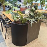観葉植物 造花 フレボディウム BROWN 全高約65cm 卓上・小型 フェイクグリーン 本物そっくり おしゃれ インテリア 人工観葉植物 アーティフィシャルグリーン オフィス 店舗 ホテル 開店祝い 室内 ミニ ブルースター シダ フェイク