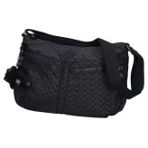 キプリング ショルダーバッグ レディース ブランド Kipling イゼラ ロゴ ワンポイント 総柄 K12592-K59 Signature Emb 黒