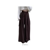 タックワイドパンツ レディース 通販 ハイウエストパンツ ウエストリボン ロング丈パンツ きれいめカジュアル オフィスカジュアル 体型カバーパンツ 女子 美脚ワイドパンツ ゆったりパンツ 春秋 秋冬 大人カジュアル 女性 ボトムス 大人 レディースファッション