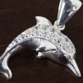 ハワイアンジュエリー シルバー ペンダントトップ ドルフィン ジルコニア シンプル シルバー925 ネックレス チェーン別売 ペンダントヘッド メール便 メンズ レディース 誕生日 プレゼント ハロウィン 【品番：PSP-004】