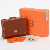 ベリーズヨーク　BELLIES YORK　三つ折り財布　ガマ口ポケット　BYTM1943BR　ブラウン　茶色　ベジタブルタンニン　イタリアンレザー　牛革　”エイジングを楽しむ革小物”