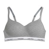 カルバンクライン Calvin Klein(CK) ブラ&ショーツ ブラレット ブラジャー ロゴ 2WAY ノンワイヤー ストラップ アンダーウェア 下着 QP3561O レディース グレー