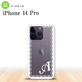 iPhone14 Pro iPhone14 Pro スマホケース 背面ケース ハードケース レース 白 +アルファベット 2022年 9月発売 nk-i14p-361i