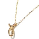 イニシャル ネックレス K18 ゴールド ダイヤモンド 0.01ct ペンダント アルファベット L ダイヤ 18金 レディース ジュエリー アクセサリー ギフト プレゼント