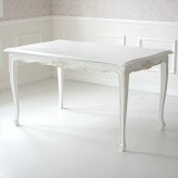 アンティーク家具調 ダイニングテーブル 伸長式 リプロダクション オーク ドローリーフテーブル アンティーク家具 折りたたみ 英国スタイル 食卓テーブル ホワイト 新生活