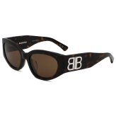 バレンシアガ BALENCIAGA サングラス アジアンフィット UVカット アイウェア フォックス BB0324SK-003 メンズ レディース ユニセックス ハバナ+ブラウン 国内正規品