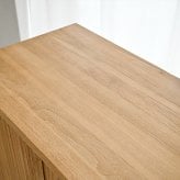 チェスト 幅120cm キャビネット シェルフ リブ デザイン 天然素材 チーク無垢 木製 アジアン 衣類 洋服 小物 収納 玄関 ディスプレイ 棚板 調整可能 北欧 モダン ナチュラル カントリー ベージュ 新生活