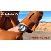 ジーダ ZEEDA スピードウルフ SPEED-WOLF VINTAGE WHITE 腕時計 メンズ メカニカルクォーツ クロノグラフ SPW-VWH