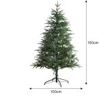 照明 ライト ツリー LED 付き 150cm ドイツトウヒ ヌードツリー グリーンツリー 電飾付き 150灯 小さい 小さめ ミニ かわいい 可愛い まるで本物 スリム 散らからない ツリースカート 足元隠し 脚カバー 簡単組立 ヨーロッパ 北欧
