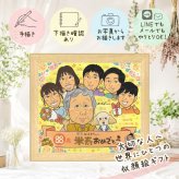 誕生日の贈り物に、大切な人の笑顔を、やさしく形にします。 米寿祝い 似顔絵 ギフト 贈り物 名入れ プレゼント 手描き 誕生日 記念日 長寿 お祝い 大人数 孫 ご両親 祖父母 修正無料 名入れ 下書き確認 かわいい 親孝行 宝物 そっくり 傘寿 宝物 米寿祝い 88歳 イラスト キレイ 大量注文 喜寿祝い 二次会 家族 傘寿祝い 応援 喜ばれる クリスマス 古希祝い 白寿祝い 還暦祝い