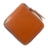 財布 メンズ レディース 二つ折り 本革 コンパクト財布 ラウンドファスナー 牛革 ミニ財布 小銭入れあり カード収納 YKK 植物タンニンなめし レザー ユニセックス