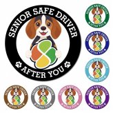 カーサイン 高齢者マーク SENIOR SAFE DRIVER ビーグル マグネット 強力 直径13cm 肉球 日本製 車 ステッカー