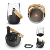 アロマディフューザー Stadler Form Sophie ソフィ アロマランタン 炎エフェクト キャンドル風 超音波式 USB-C 充電式 コードレス 防水 IP44 屋外対応 LEDランタン 調光 バンブー 静音 おしゃれ 北欧 火を使わない 香り リラックス ベランダ キャンプ スタドラーフォーム