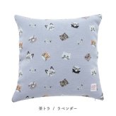 クッションカバー 45×45cm おしゃれ 北欧 カバーのみ かわいい シンプル ネコ 可愛い インテリア 猫 模様替え クッション 引っ越し 正方形 大掃除 贈り物 カフェ プレゼント ギフト 韓国インテリア 猫雑貨 ねこ ファブリック ピンク パープル