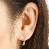 ダイヤモンドピアス プラチナ PT900 フックピアス 計0.2ct ダイヤ レディース アクセサリー 揺れる シンプル 記念日 プレゼント ギフト ジュエリー