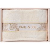 【直送】ポール＆ジョー バスタオル 1枚 [26-0114-111] PJ-300 スリット糸使用 綿100% お風呂用 大判 上質 かわいい ブランドデザイン コスメティック ギフト 贈り物 出産内祝い 快気祝い 新築祝い プレゼント