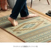 夏ラグ 夏用カーペット 玄関マット 室内 おしゃれ マット い草ラグ 日本製 抗菌防臭 滑り止め ウレタン 新生活 ラグマット 北欧調 約60×90cm