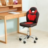 レーシングチェア キッズ用 レッド レッド・ブルー 2色展開 オフィスチェア デスクチェア パソコンチェア 在宅ワーク おしゃれ シンプル 新生活 家具 インテリア 不二貿易