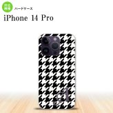 iPhone14 Pro iPhone14 Pro スマホケース 背面ケース ハードケース 千鳥 格子 大 黒 白 +アルファベット 2022年 9月発売 nk-i14p-928i