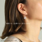 ハワイアンジュエリー ピアス プルメリアピアス 花 12mm ジルコニア シルバー925 ロジウムコーティング フックピアス 揺れる ぶら下がり 金属アレルギー対応 樹脂フック イヤリングにパーツ交換可能 クリスマス 【品番：SE53838】